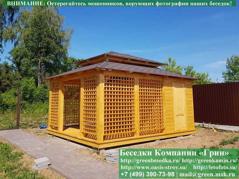 Японская, Китайская Беседка С Хозблоком Для Дачи 4х5  - 11