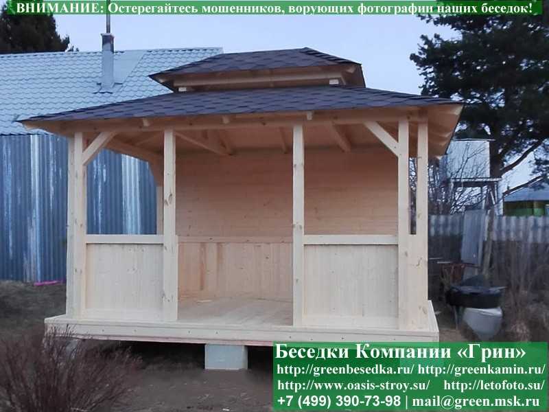 Японская, Китайская Беседка Для Дачи 3х4. Вариант № 2  - 2