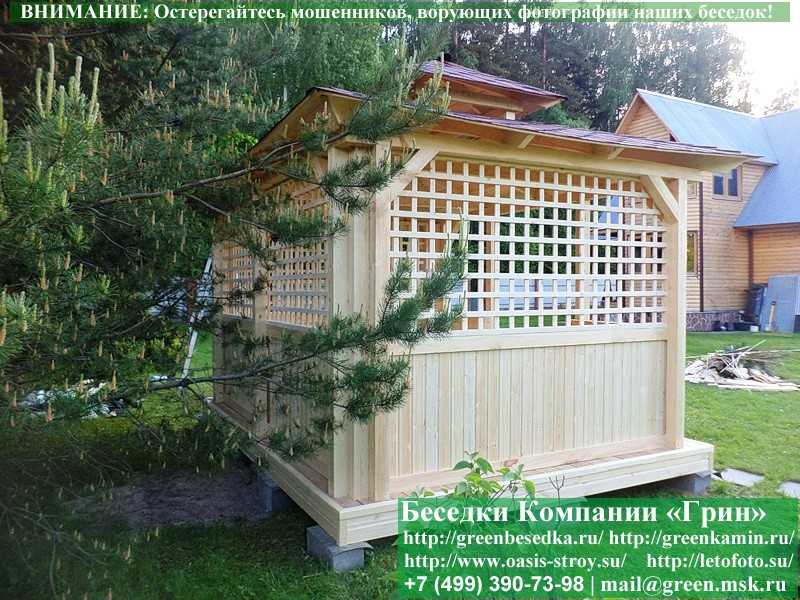 Японская, Китайская Беседка Для Дачи 3х4. Вариант № 2  - 9