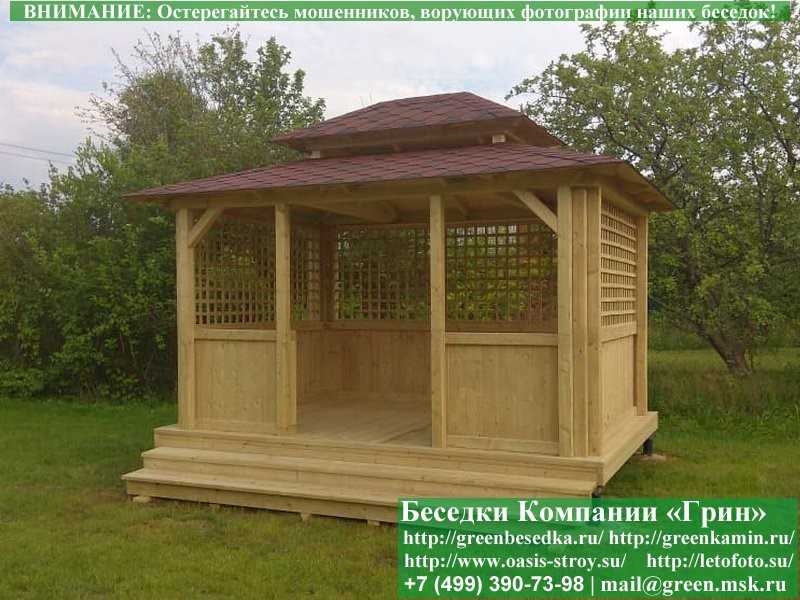 Японская, Китайская Беседка Для Дачи 3х4. Вариант № 2  - 10