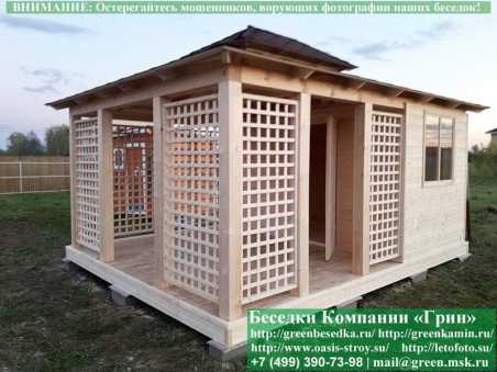 Японская, Китайская Беседка С Хозблоком Для Дачи 4х5  - 4