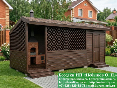 Беседка С Хозблоком Для Дачи, Дома 3х7. Вариант № 3  - 11 2