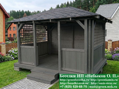 Закрытая летняя беседка для дачи, дома 3х4. Купить. Цены в Ярославле 2