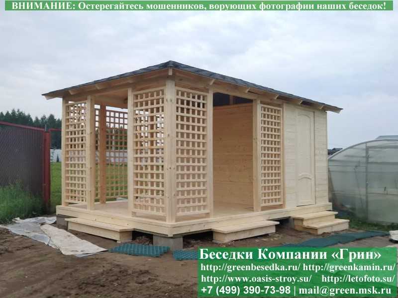 Летняя Беседка С Хозблоком, Сараем Для Дачи, Дома 3х5  - 4