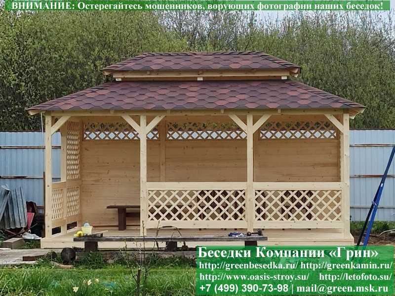 Японская, Китайская Беседка Для Дачи 3х5. Вариант № 1  - 5