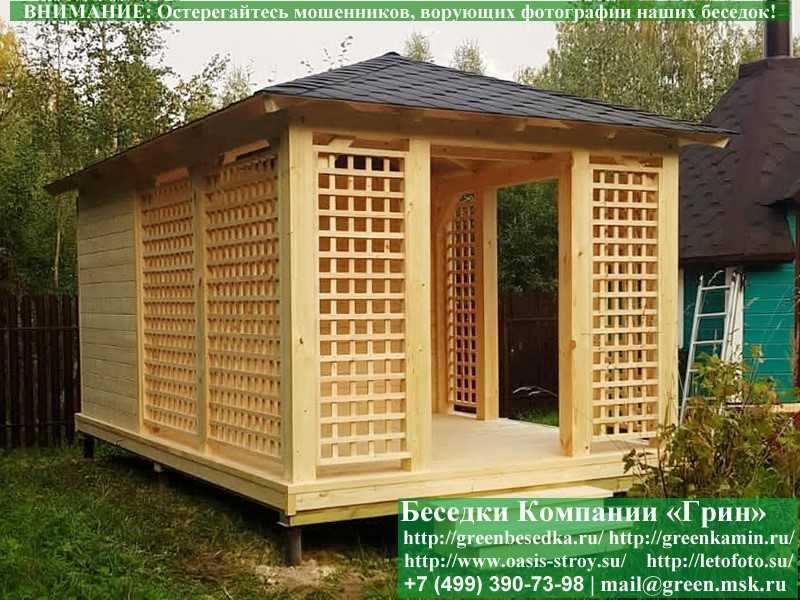 Летняя Беседка С Хозблоком, Сараем Для Дачи, Дома 3х5  - 6